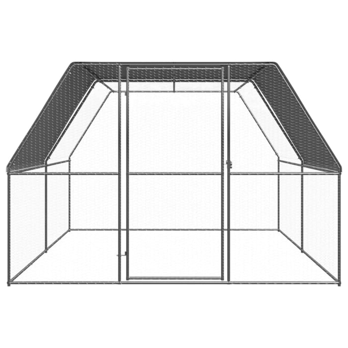 Outdoor Chicken Cage 3x2x2 m Galvanised Steel Tbnktxa