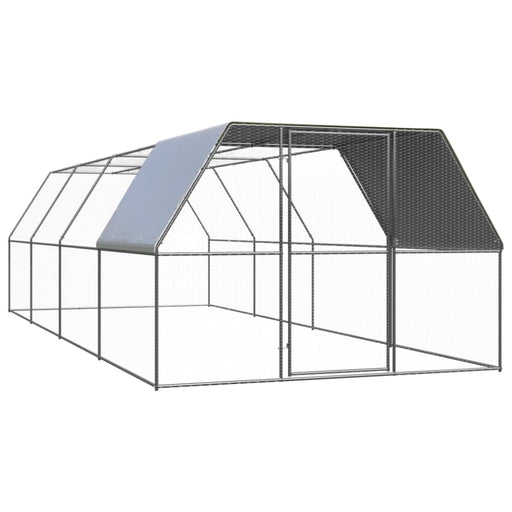 Outdoor Chicken Cage 3x2x2 m Galvanised Steel Tbnktxl