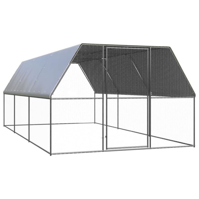 Outdoor Chicken Cage 3x6x2 m Galvanised Steel Topatii