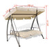 Outdoor Convertible Swing Bench With Canopy Sand White Atxao