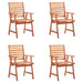 Outdoor Dining Chairs 4 Pcs With Cushions Solid Acacia Wood