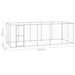 Outdoor Dog Kennel Galvanised Steel 12.1 M² Tbnxtbk