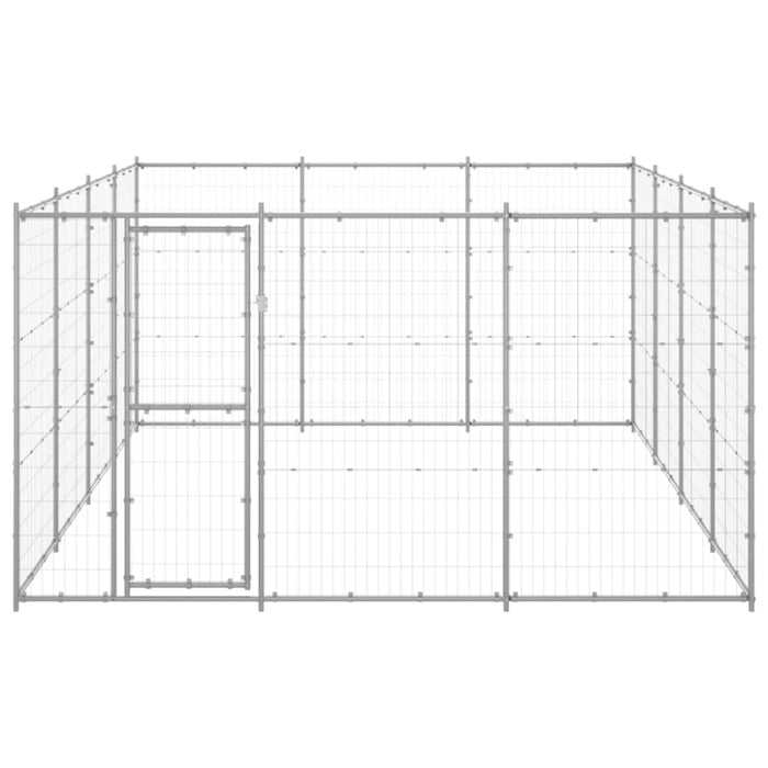 Outdoor Dog Kennel Galvanised Steel 14.52 M² Tbnxton