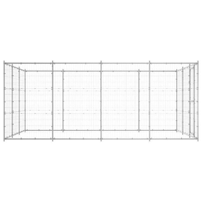 Outdoor Dog Kennel Galvanised Steel 14.52 M² Tbnxton