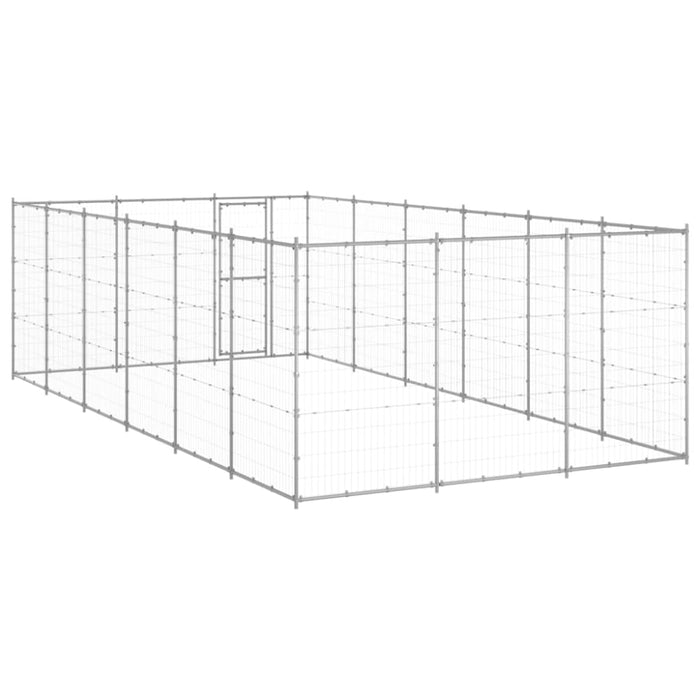 Outdoor Dog Kennel Galvanised Steel 21.78 M² Tbnxtxn