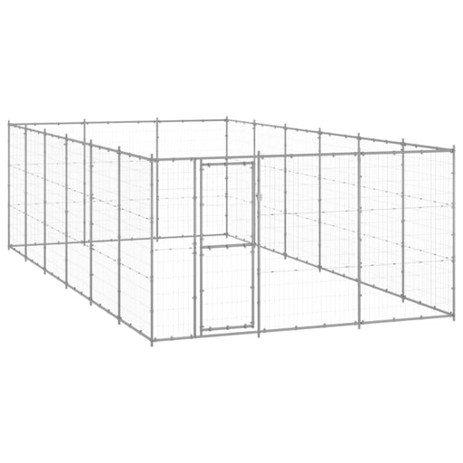 Outdoor Dog Kennel Galvanised Steel 21.78 M² Tbnxtxn