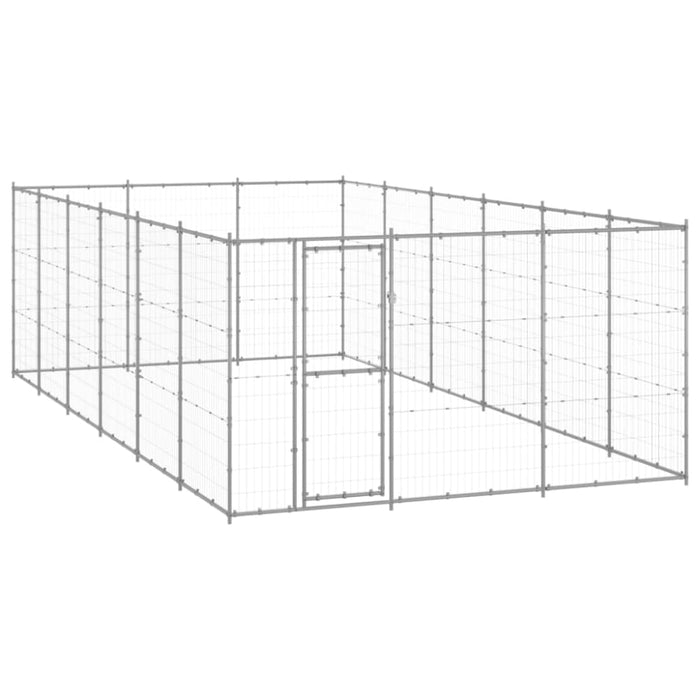 Outdoor Dog Kennel Galvanised Steel 21.78 M² Tbnxtxn