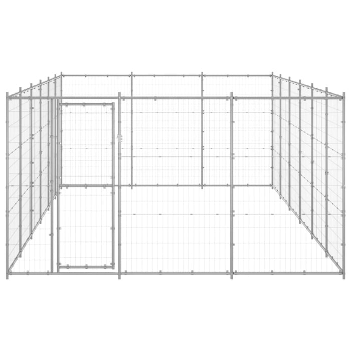 Outdoor Dog Kennel Galvanised Steel 21.78 M² Tbnxtxn