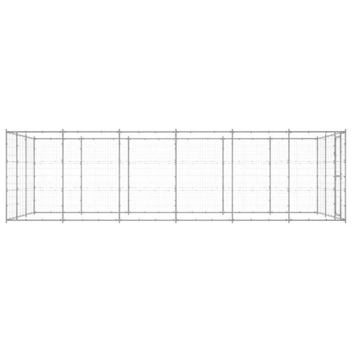 Outdoor Dog Kennel Galvanised Steel 21.78 M² Tbnxtxn