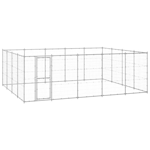 Outdoor Dog Kennel Galvanised Steel 24.2 M² Tbnxtok