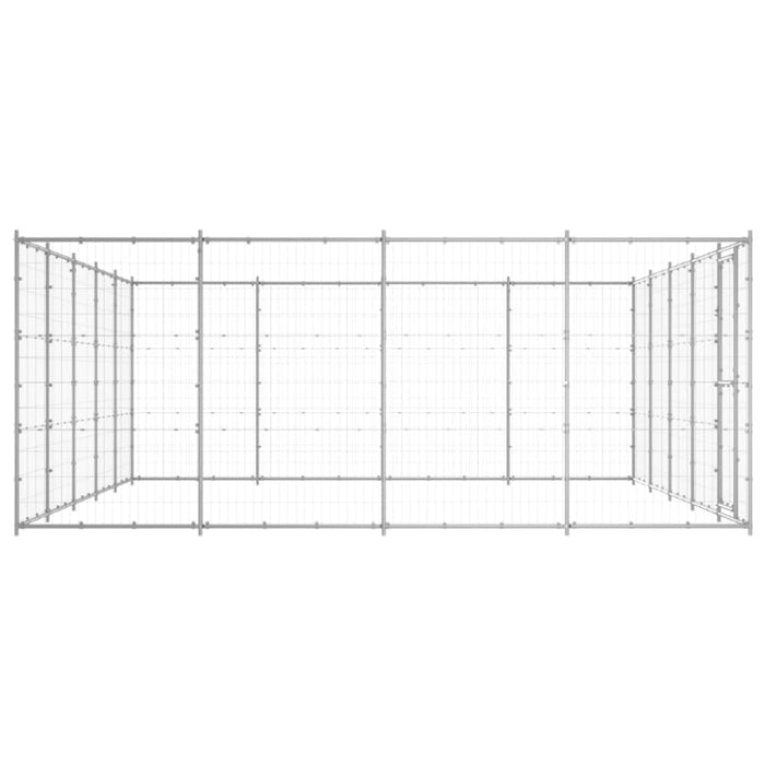 Outdoor Dog Kennel Galvanised Steel 24.2 M² Tbnxtok