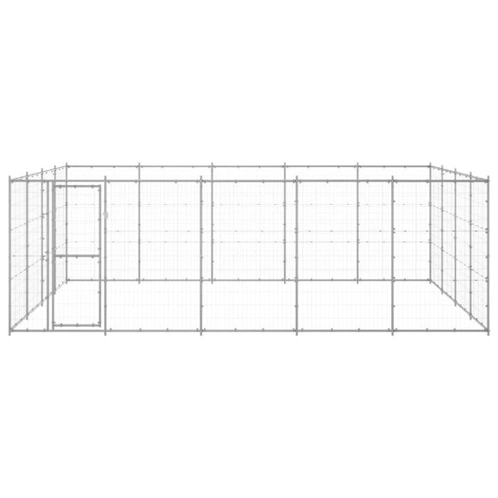 Outdoor Dog Kennel Galvanised Steel 24.2 M² Tbnxtok