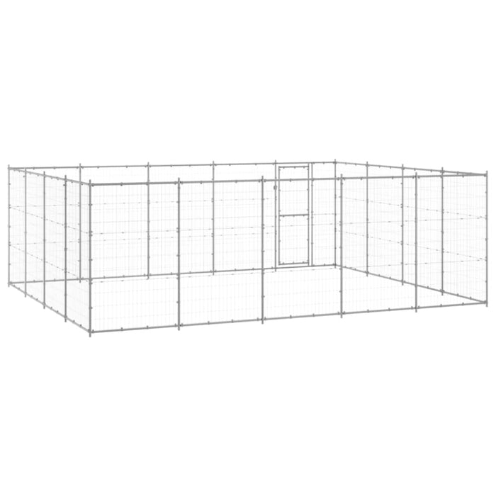 Outdoor Dog Kennel Galvanised Steel 24.2 M² Tbnxtok