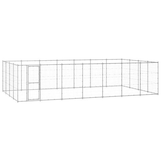 Outdoor Dog Kennel Galvanised Steel 33.88 M² Tbnxtxb