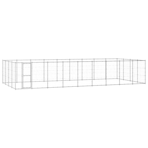 Outdoor Dog Kennel Galvanised Steel 43.56 M² Tbnxtxo