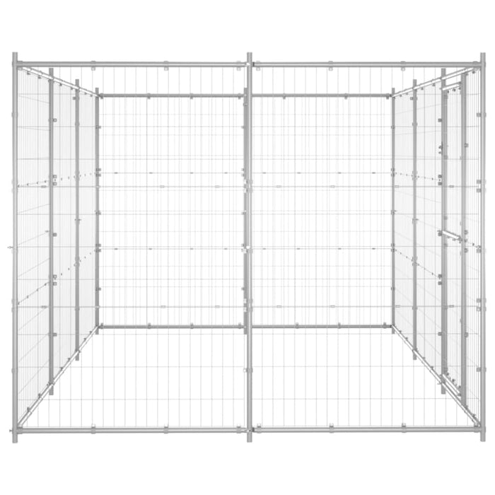 Outdoor Dog Kennel Galvanised Steel 7.26 M² Tbnxtbn