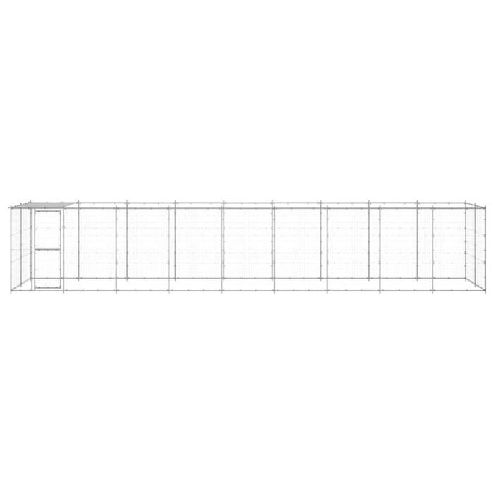 Outdoor Dog Kennel Galvanised Steel With Roof 21.78 M²