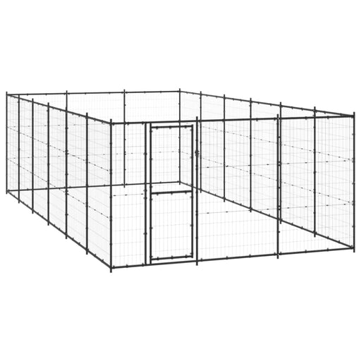 Outdoor Dog Kennel Steel 21.78 M² Tbnxtxt