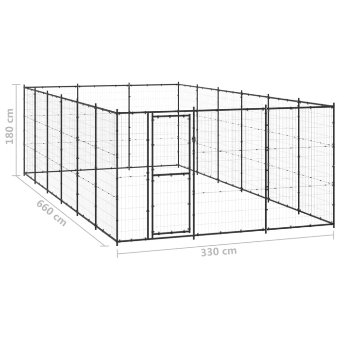 Outdoor Dog Kennel Steel 21.78 M² Tbnxtxt