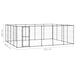 Outdoor Dog Kennel Steel 24.2 M² Tbnxtoa