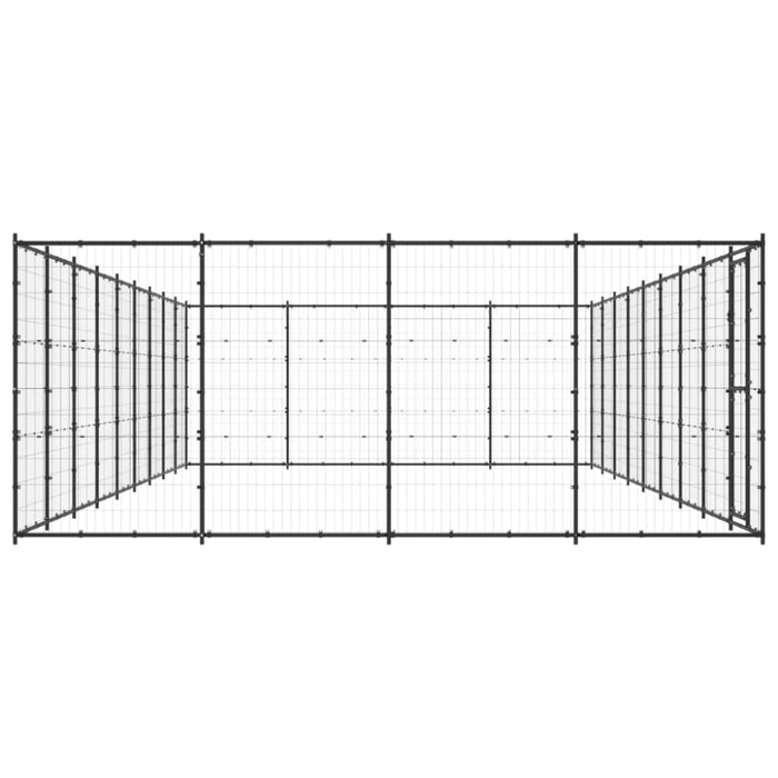 Outdoor Dog Kennel Steel 43.56 M² Tbnxtol