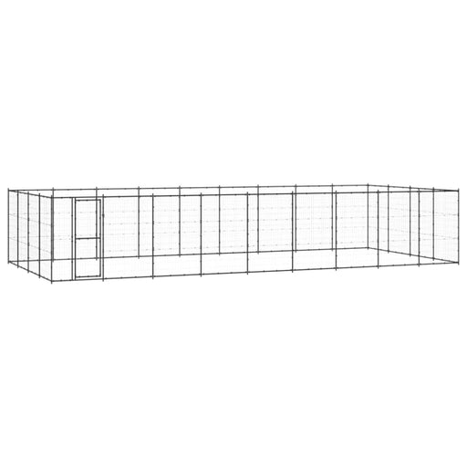 Outdoor Dog Kennel Steel 43.56 M² Tbnxtol