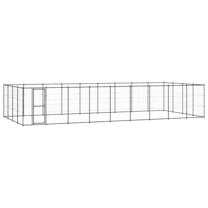 Outdoor Dog Kennel Steel 43.56 M² Tbnxtol