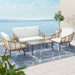 Outdoor Furniture Sofa Set 4 Piece Rattan Lounge Table