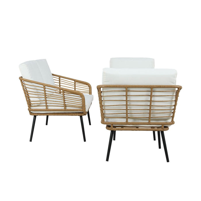 Outdoor Furniture Sofa Set 4 Piece Rattan Lounge Table