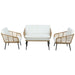 Outdoor Furniture Sofa Set 4 Piece Rattan Lounge Table