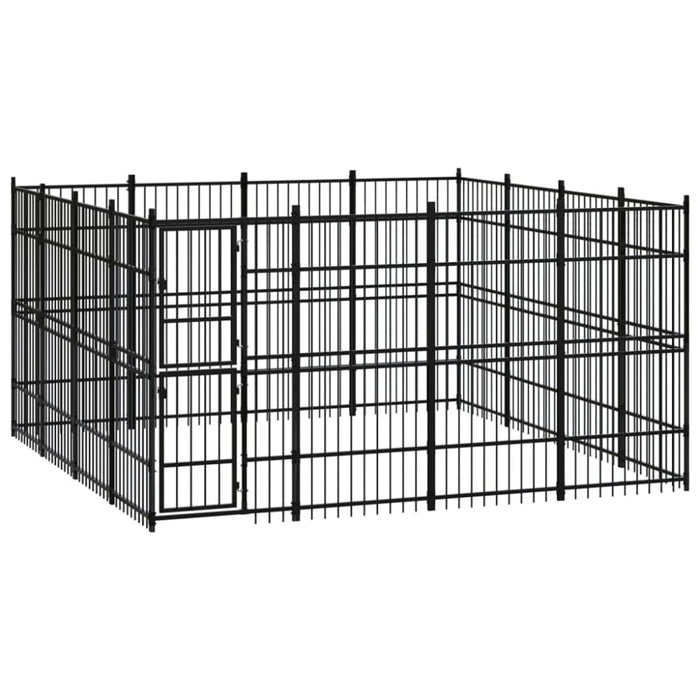 Outdoor Dog Kennel Steel 14.75 M² Tbkiknx