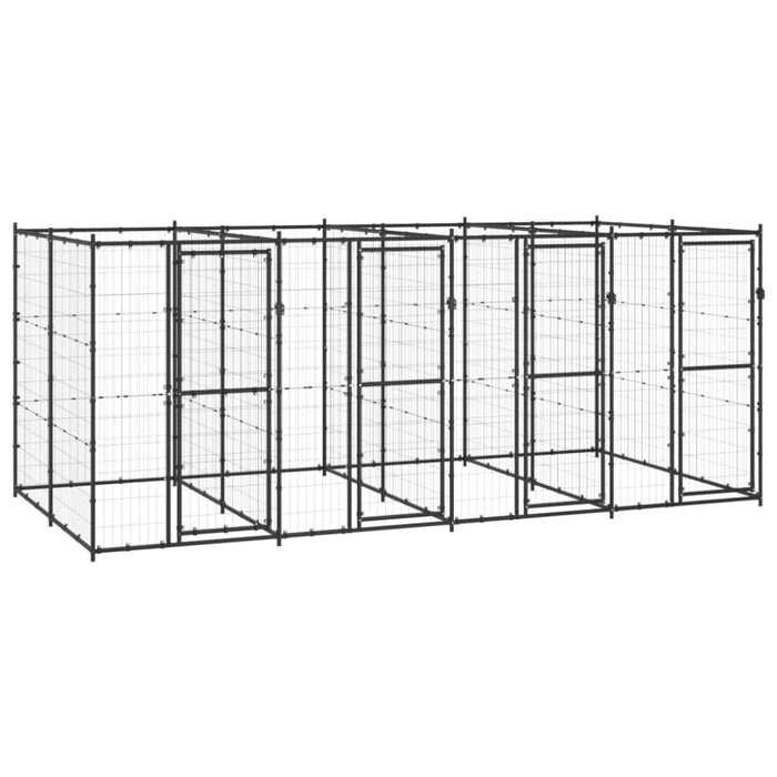 Outdoor Dog Kennel Steel 9.68 M² Tbnxxlx