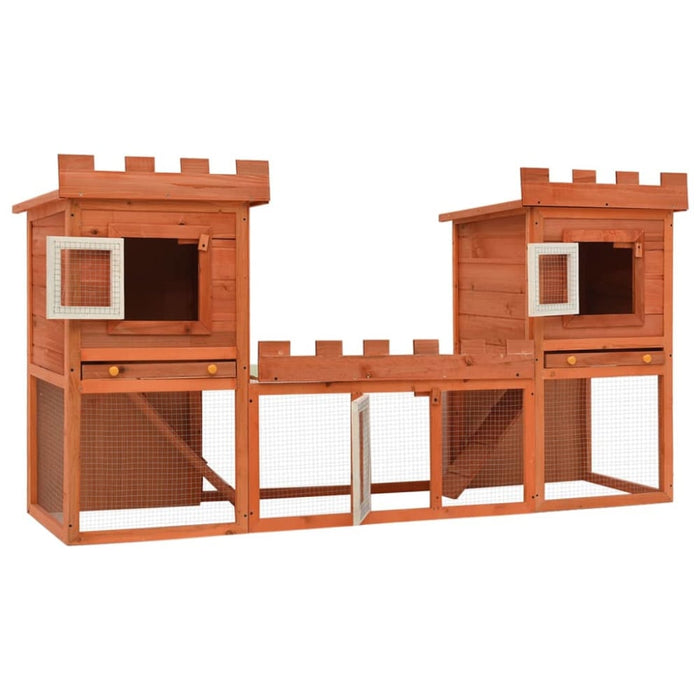 Outdoor Large Rabbit Hutch House Pet Cage Double Oiboia