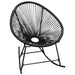 Outdoor Rocking Chair Black Poly Rattan Gl167