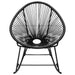 Outdoor Rocking Chair Black Poly Rattan Gl167