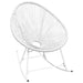 Outdoor Rocking Chair White Poly Rattan Gl165