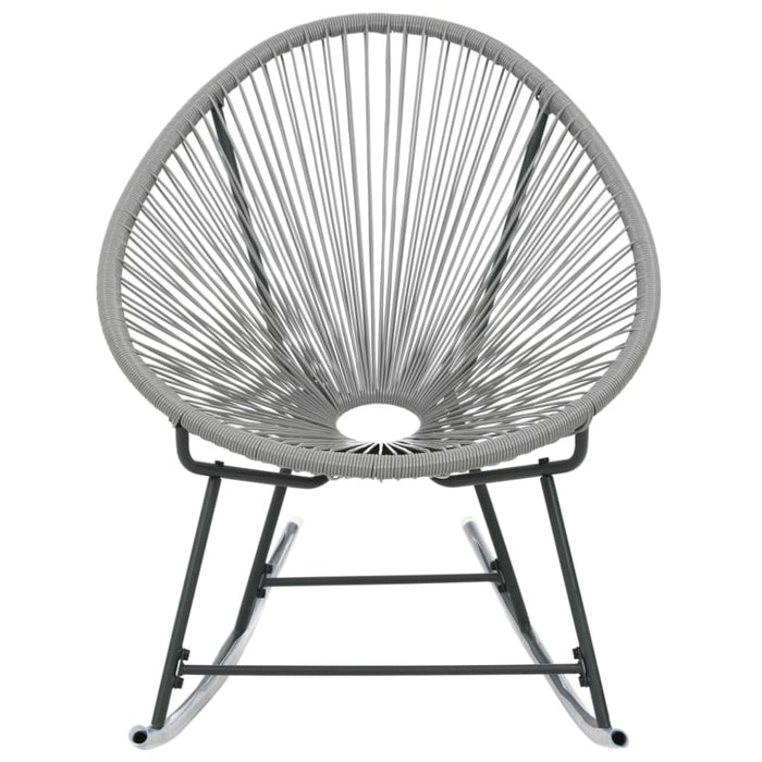 Outdoor Rocking Moon Chair Grey Poly Rattan Gl166