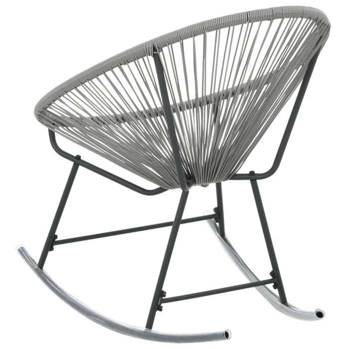 Outdoor Rocking Moon Chair Grey Poly Rattan Gl166