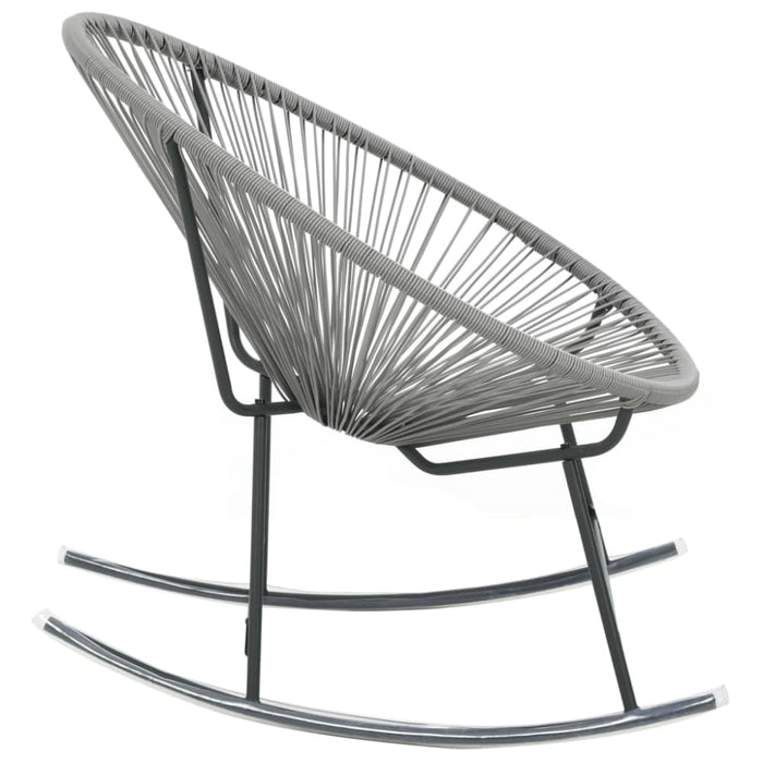 Outdoor Rocking Moon Chair Grey Poly Rattan Gl166