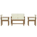 Outdoor Sofa Set 4-seater Acacia Wood Lounge Setting Table