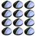 Outdoor Solar Wall Lamps Led 12 Pcs Round Black Aaaix