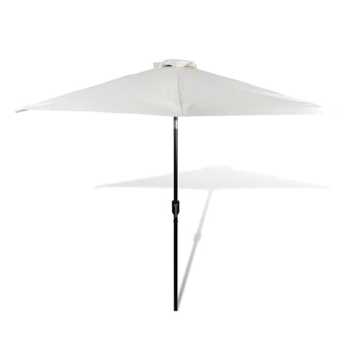 Parasol Sand White 3m Steel Pole Abiib