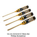 Phillips Screwdriver 3.0 4.0 5.0 & 5.8 x 110mm Limited