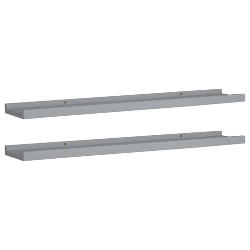 Picture Frame Ledge Shelves 2 Pcs Grey Mdf Txtktl