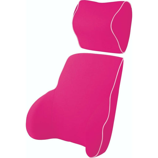 Pink Memory Foam Lumbar Back & Neck Pillow Support Cushion