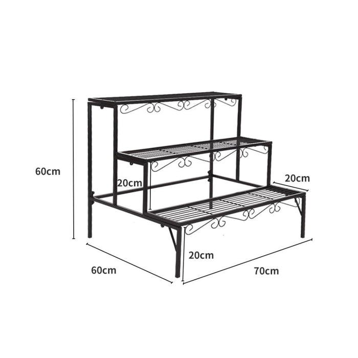 Goslash Picks Plant Stand 3 Tier Rectangle Metal Flower Pot