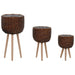 Planter 3 Pcs Wicker with Pe Lining Xalnxi