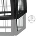 Dog Playpen 6 Panels Black 50x100 Cm Powder-coated Steel