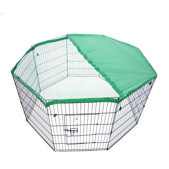 Pet Playpen 8 Panel 30in Foldable Dog Cage + Cover