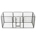 Dog Playpen 8 Panels Steel Black Oibpia